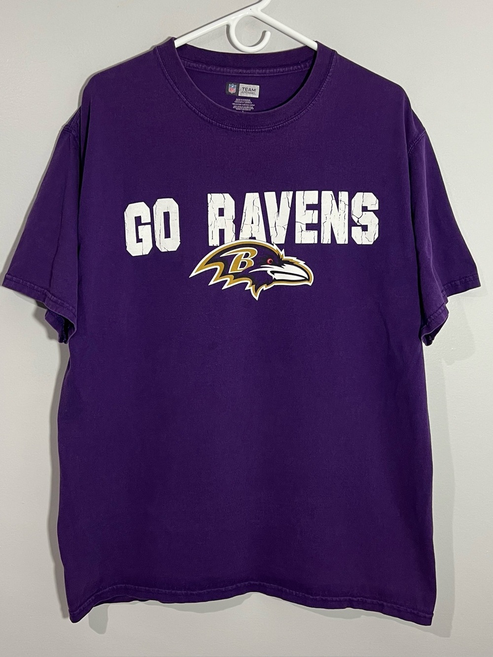 NFL Baltimore Ravens Football Go Purple Short Sleeve T-Shirt Mens Large